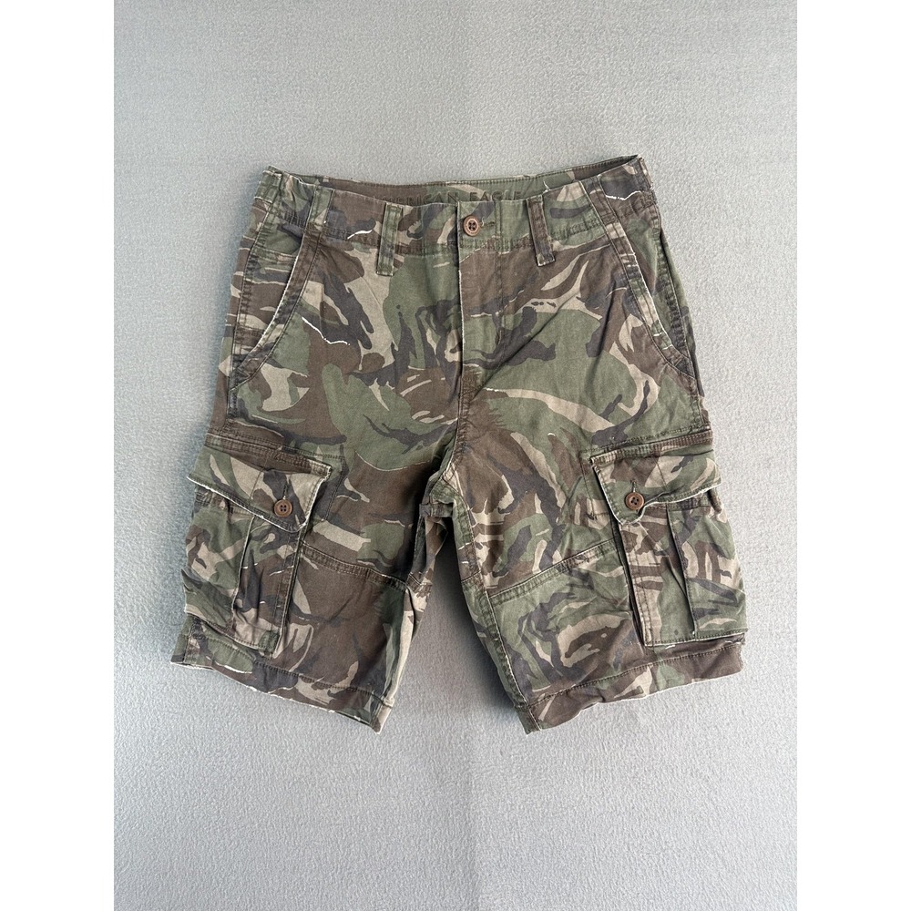 American Eagle Outfitters Cargo Shorts Mens 30 Green Camo 11 Inseam Classic